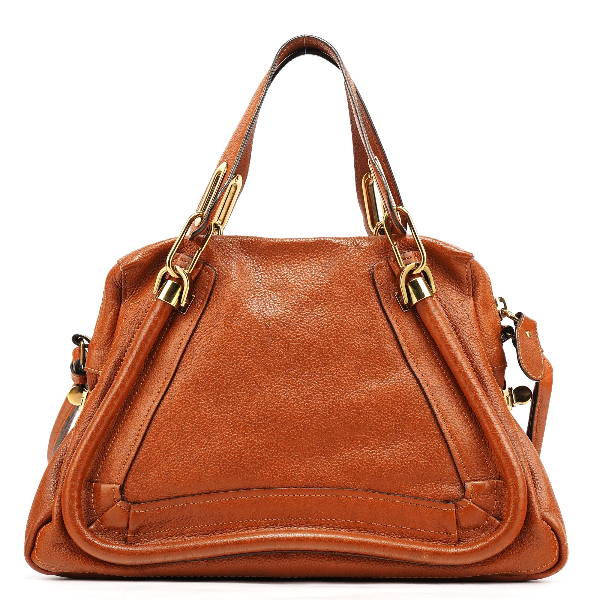 Chloé Sac deux portés Paraty en cuir marron clair
