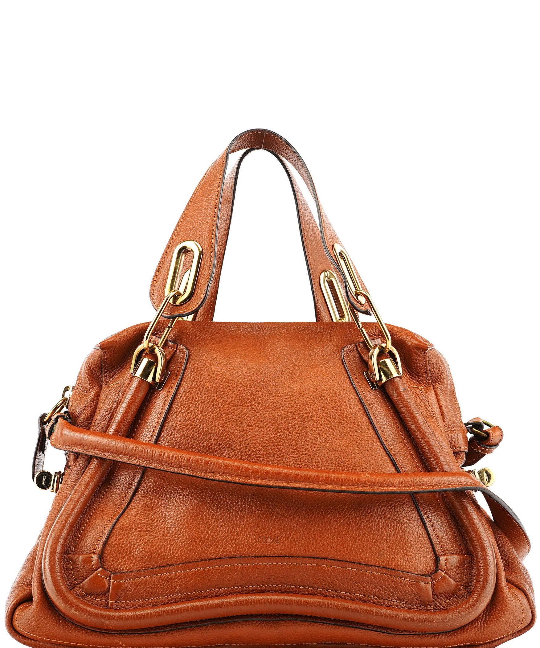 Chloe Light Brown Leather Paraty 2-Way Bag