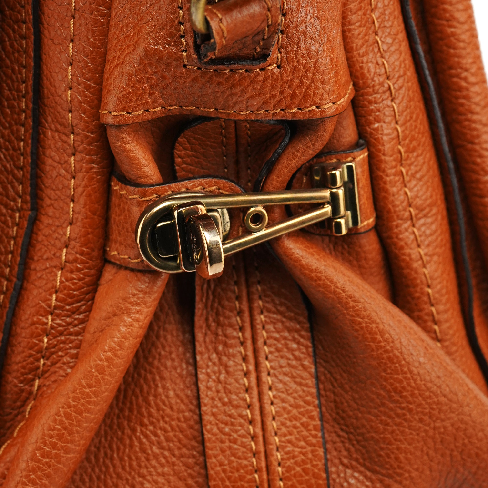 Chloe Light Brown Leather Paraty 2-Way Bag