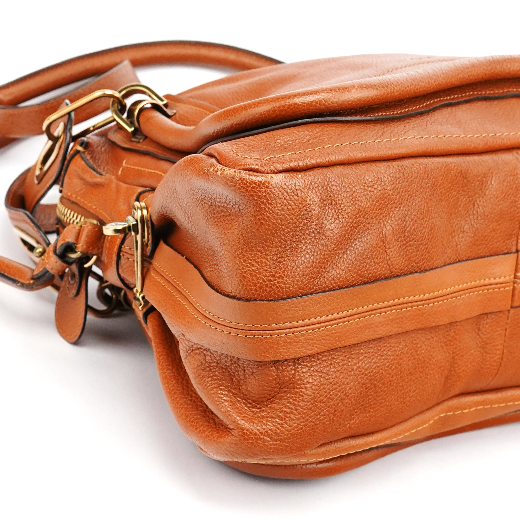Chloe Light Brown Leather Paraty 2-Way Bag