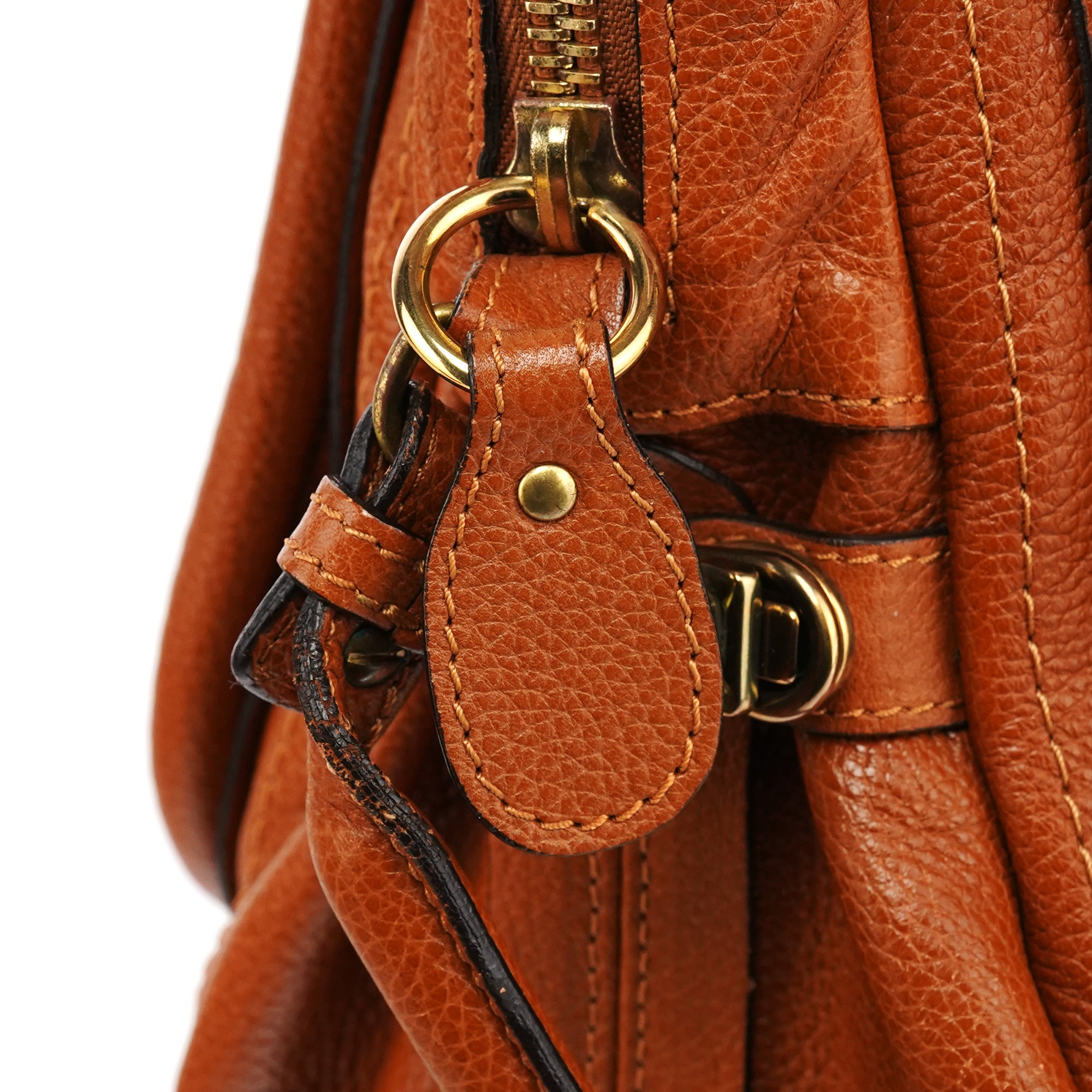 Chloe Light Brown Leather Paraty 2-Way Bag