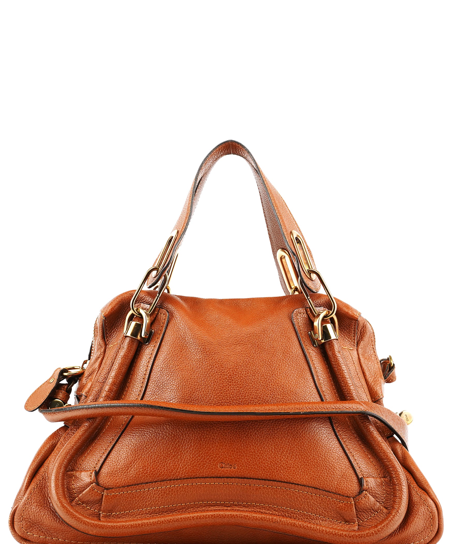 Chloe Light Brown Leather Paraty 2-Way Bag