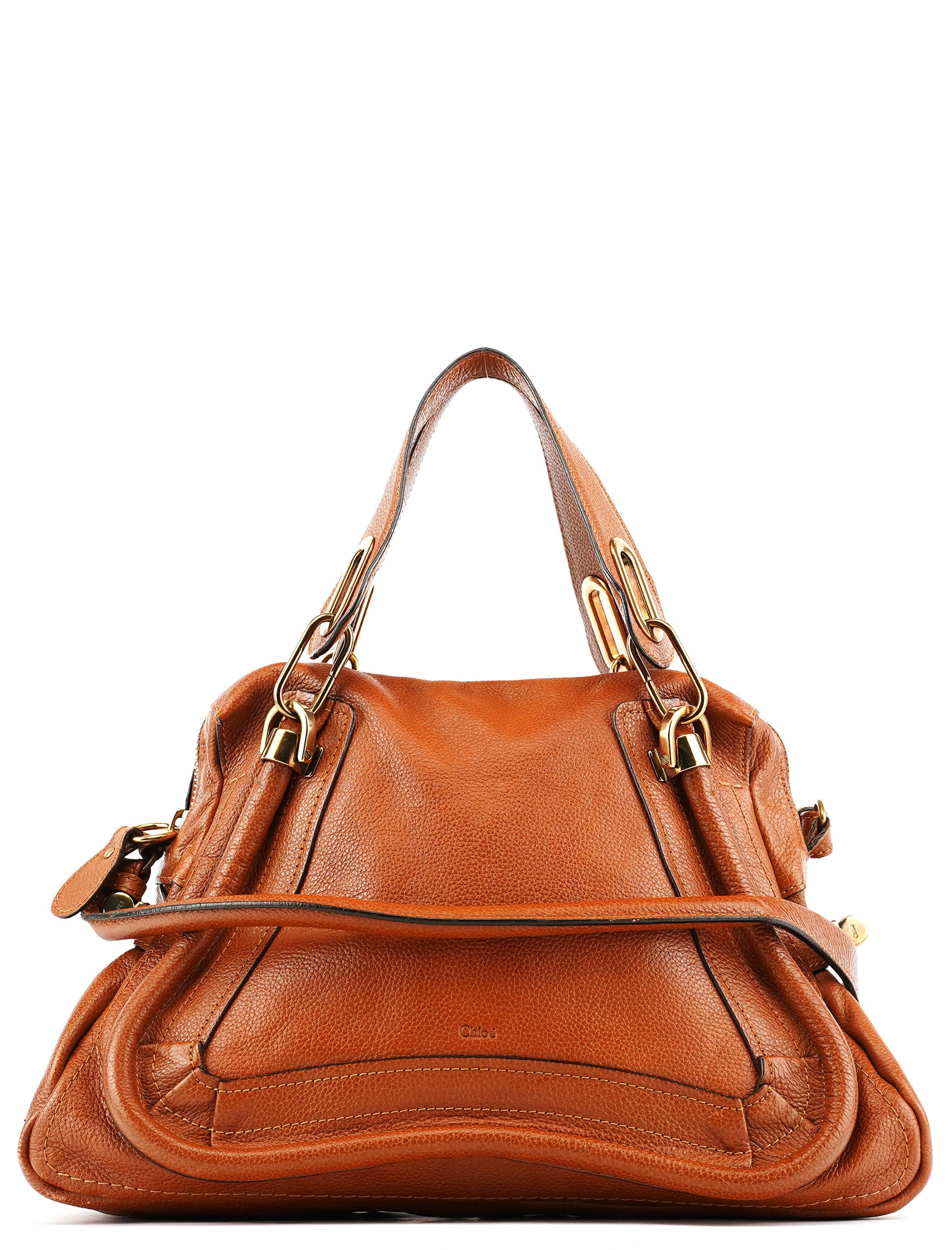 Chloe Light Brown Leather Paraty 2-Way Bag