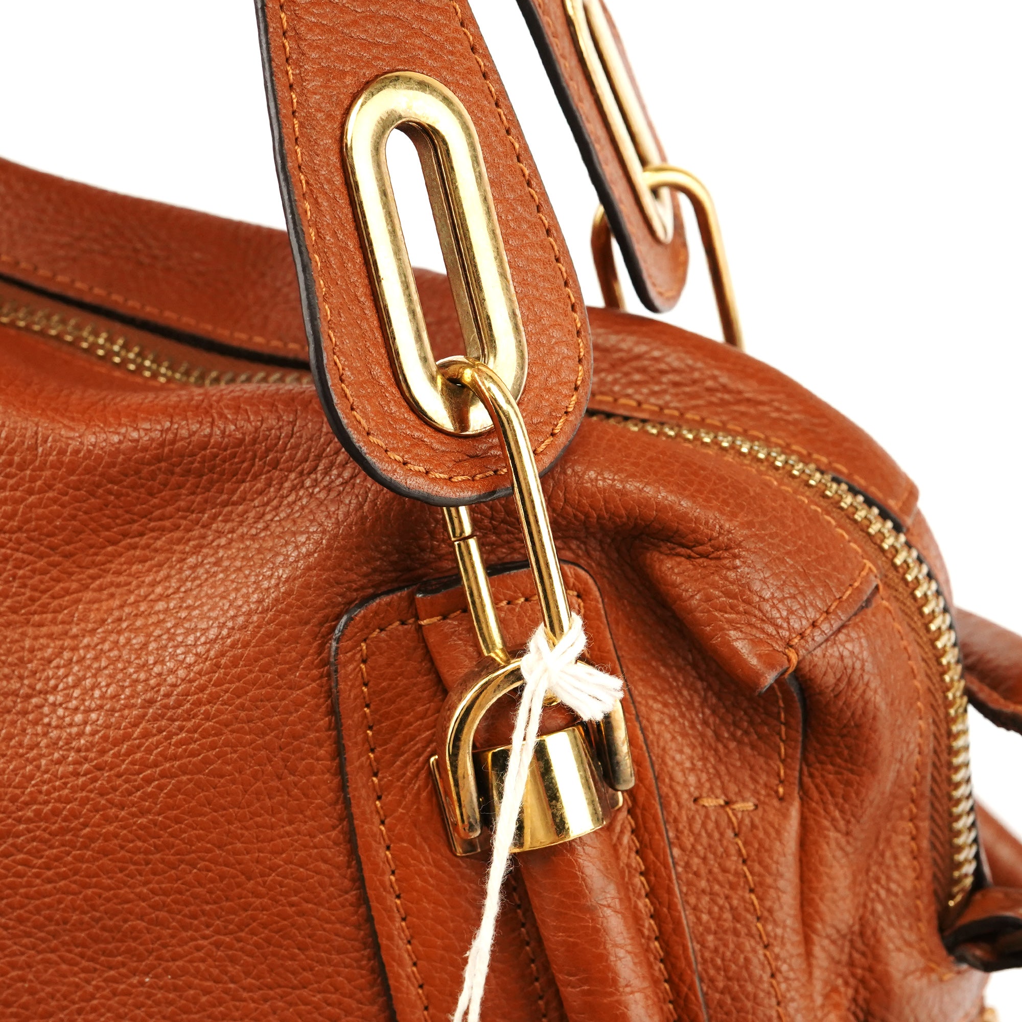 Chloé Sac deux portés Paraty en cuir marron clair