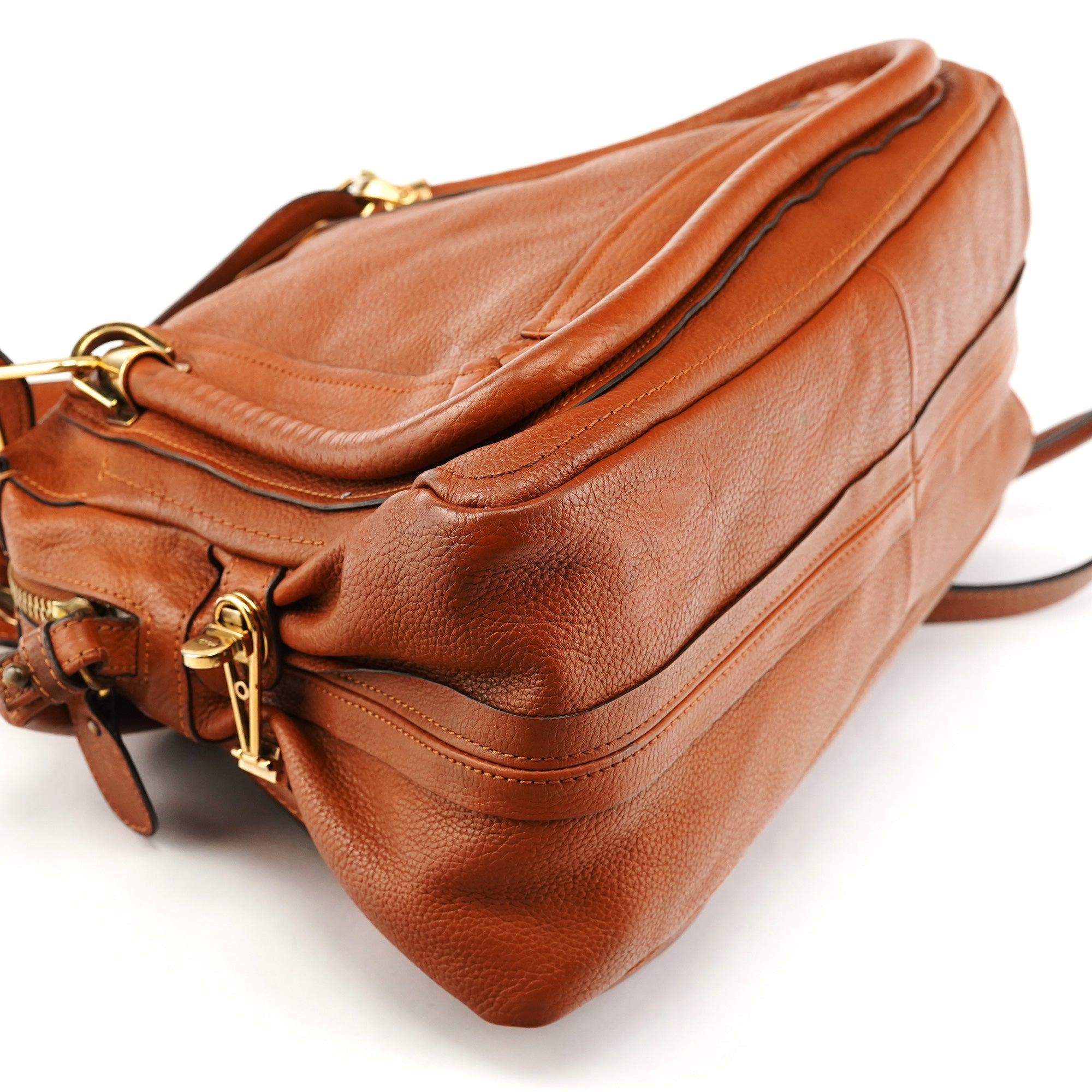 Chloé Sac deux portés Paraty en cuir marron clair