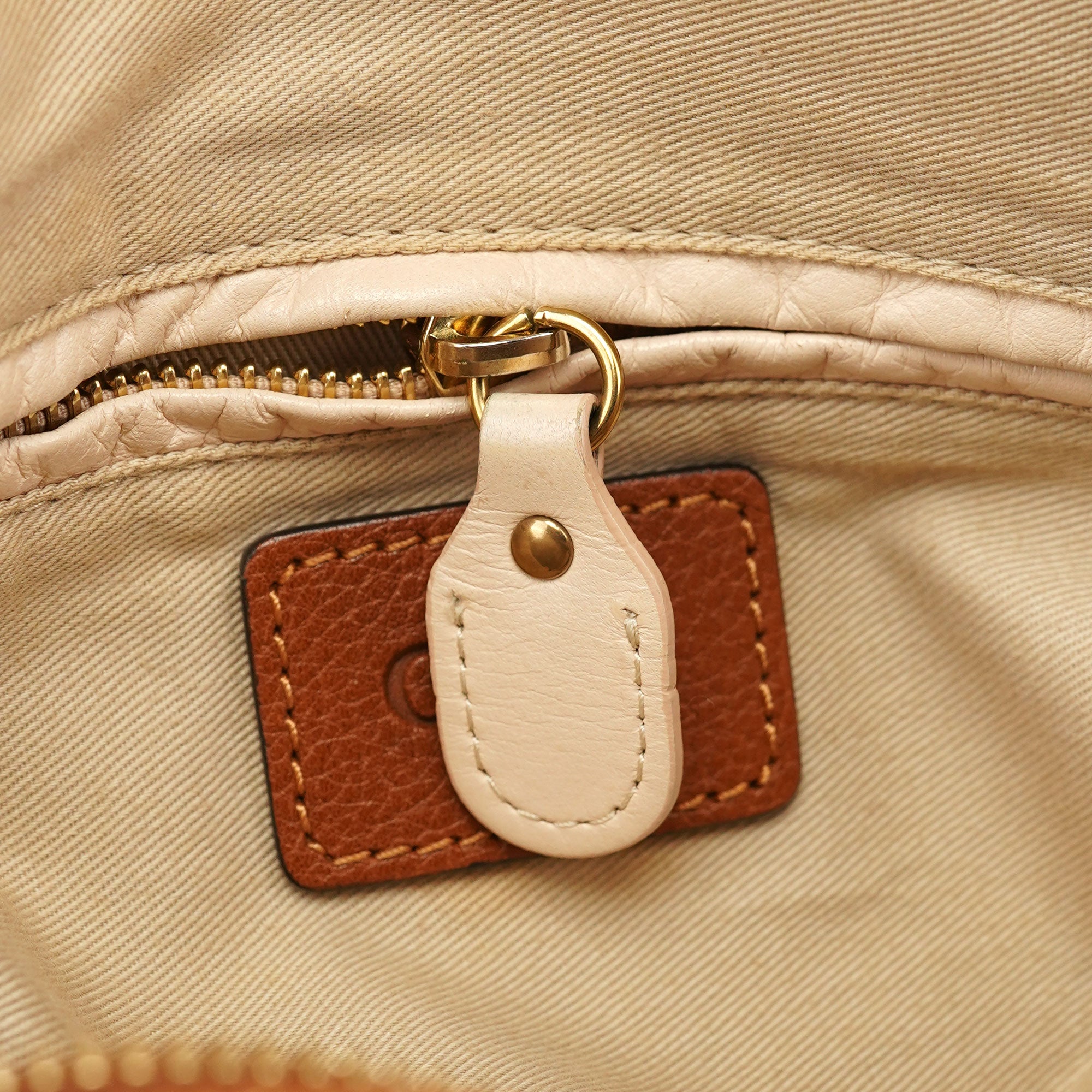 Chloé Light Brown Leather Paraty 2-Way Shoulder Bag