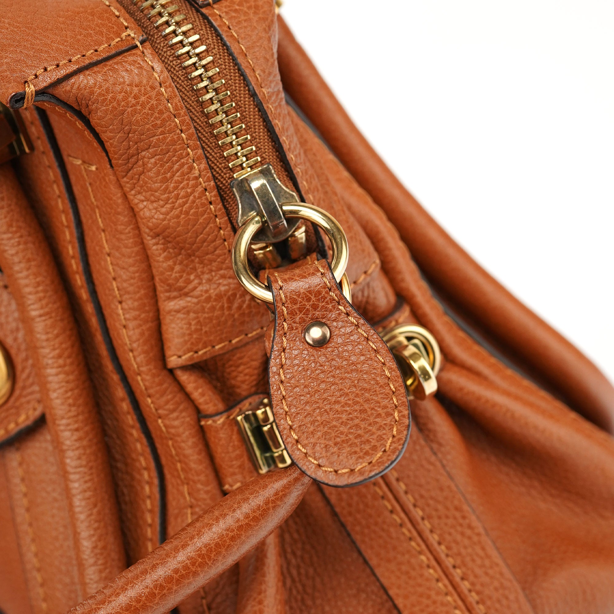 Chloé Light Brown Leather Paraty 2-Way Shoulder Bag