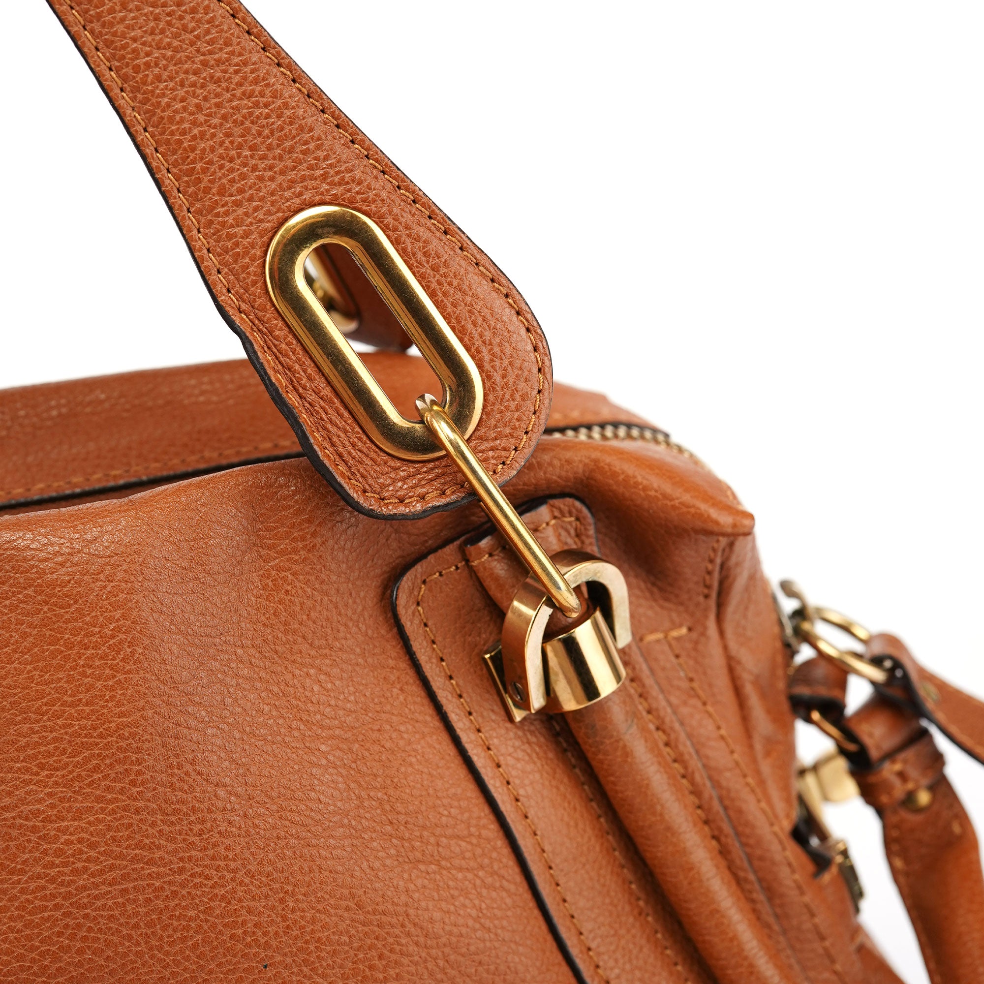 Chloé Light Brown Leather Paraty 2-Way Shoulder Bag