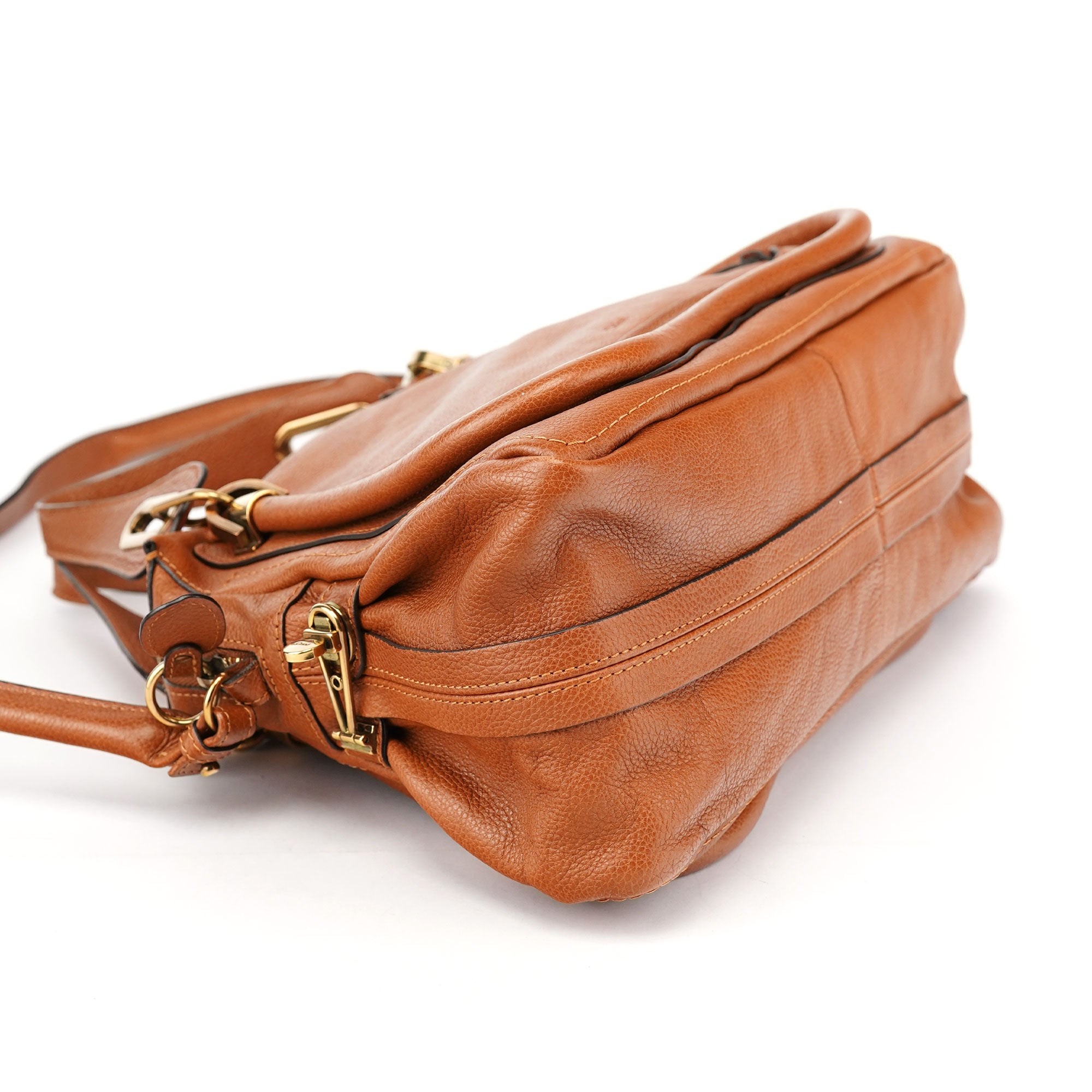 Chloé Light Brown Leather Paraty 2-Way Shoulder Bag