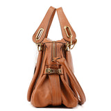 Chloé Light Brown Leather Paraty 2-Way Shoulder Bag