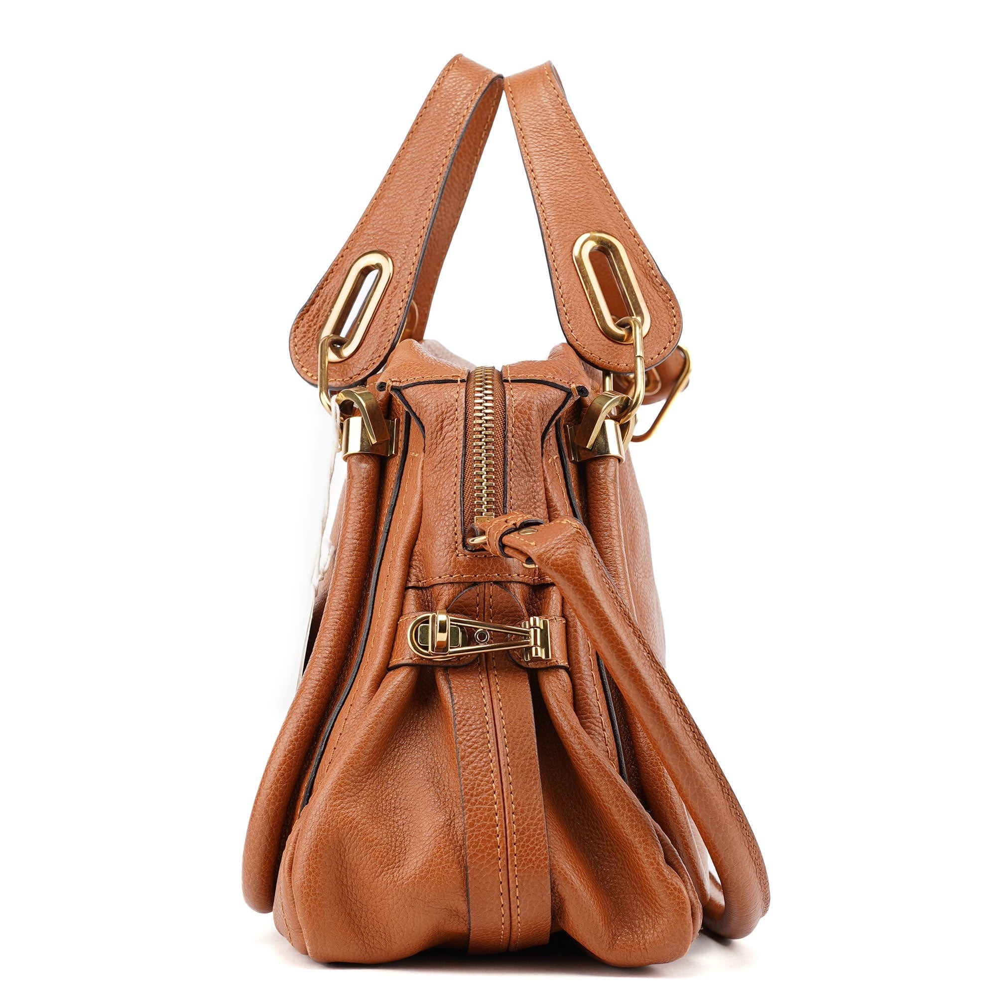 Chloé Light Brown Leather Paraty 2-Way Shoulder Bag