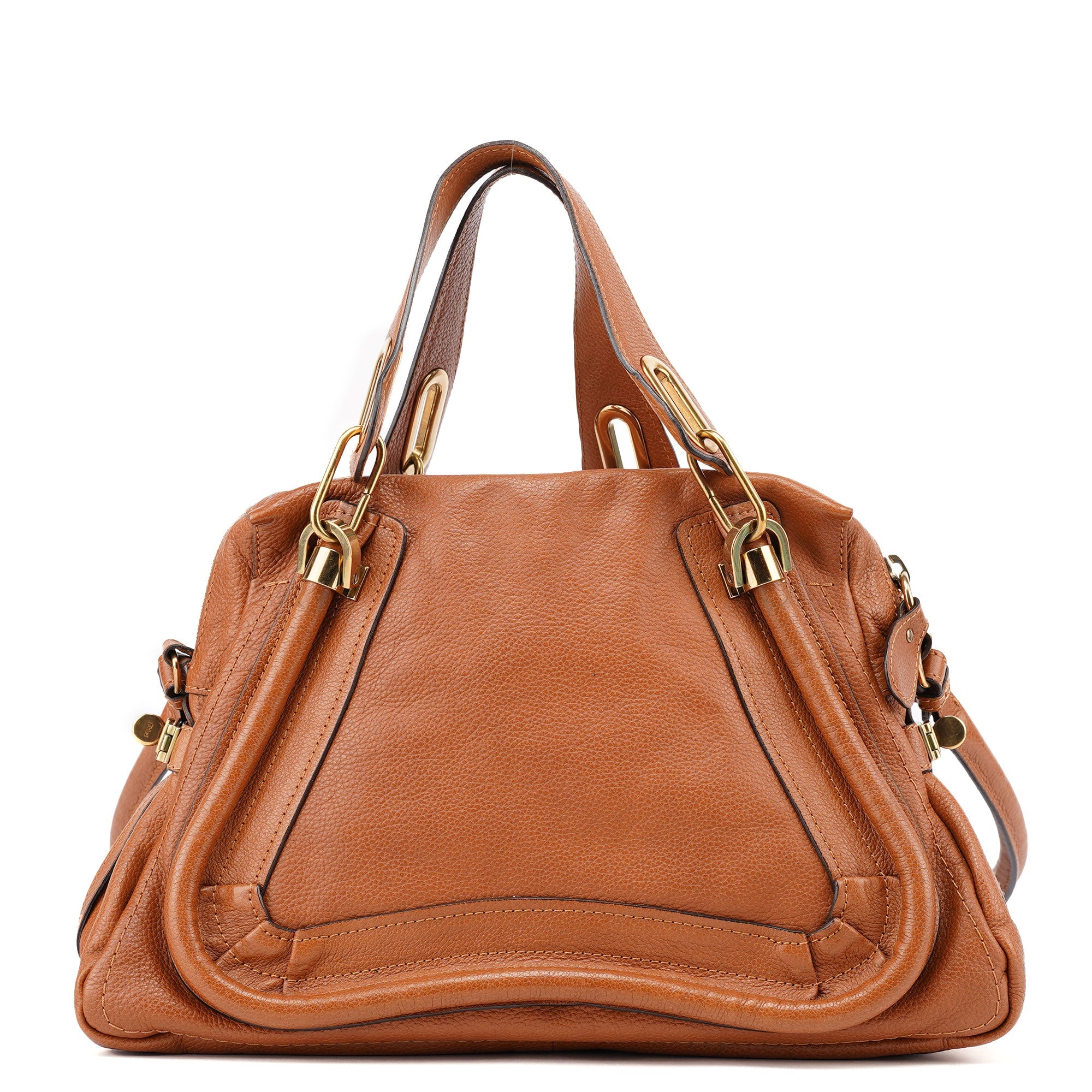 Chloé Light Brown Leather Paraty 2-Way Shoulder Bag