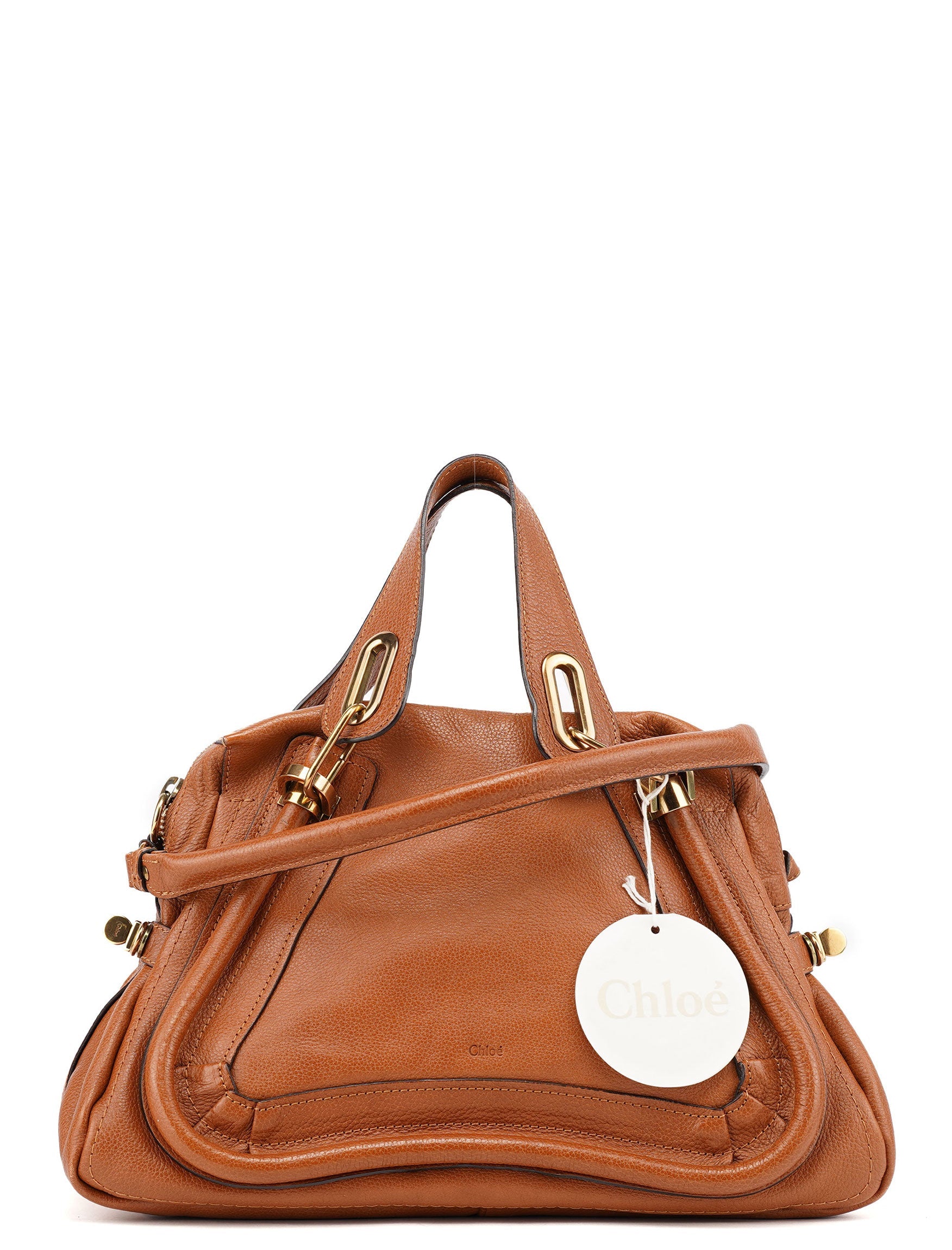 Chloé Light Brown Leather Paraty 2-Way Shoulder Bag