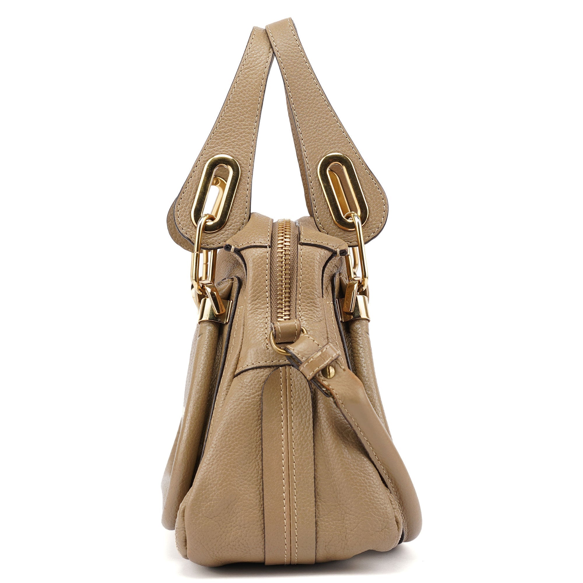 Chloé Light Brown Leather Paraty 2-Way Shoulder Bag