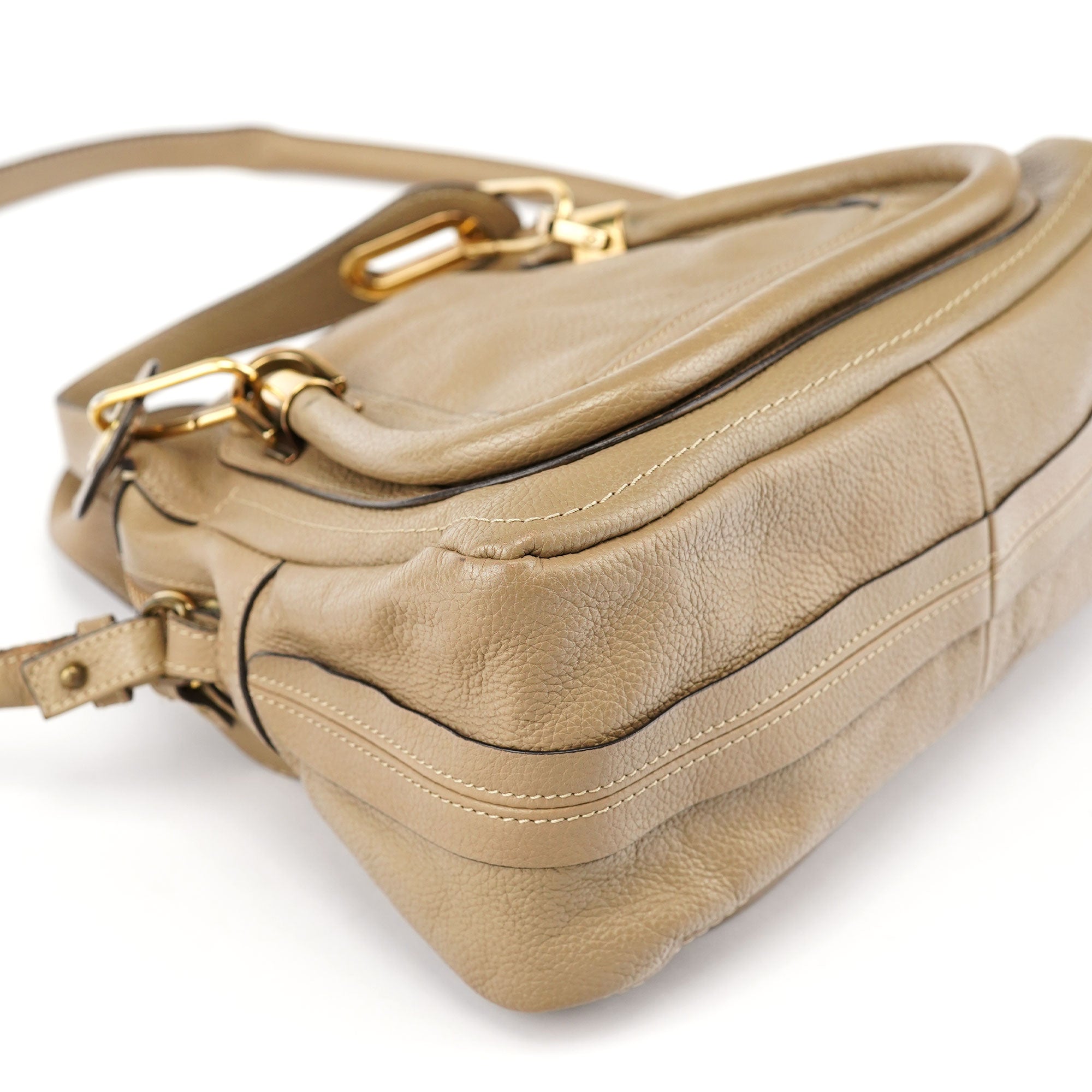 Chloé Light Brown Leather Paraty 2-Way Shoulder Bag