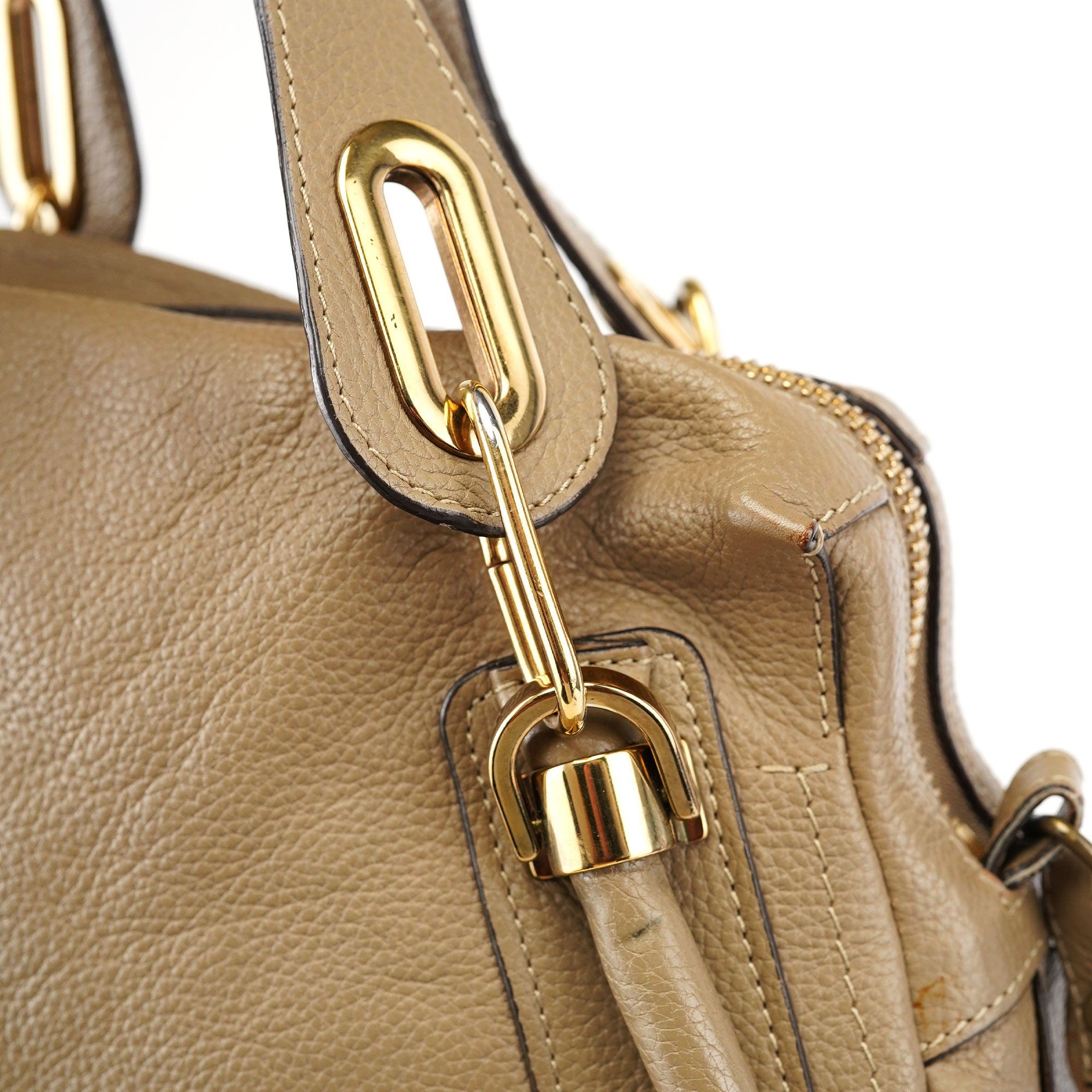 Chloé Light Brown Leather Paraty 2-Way Shoulder Bag