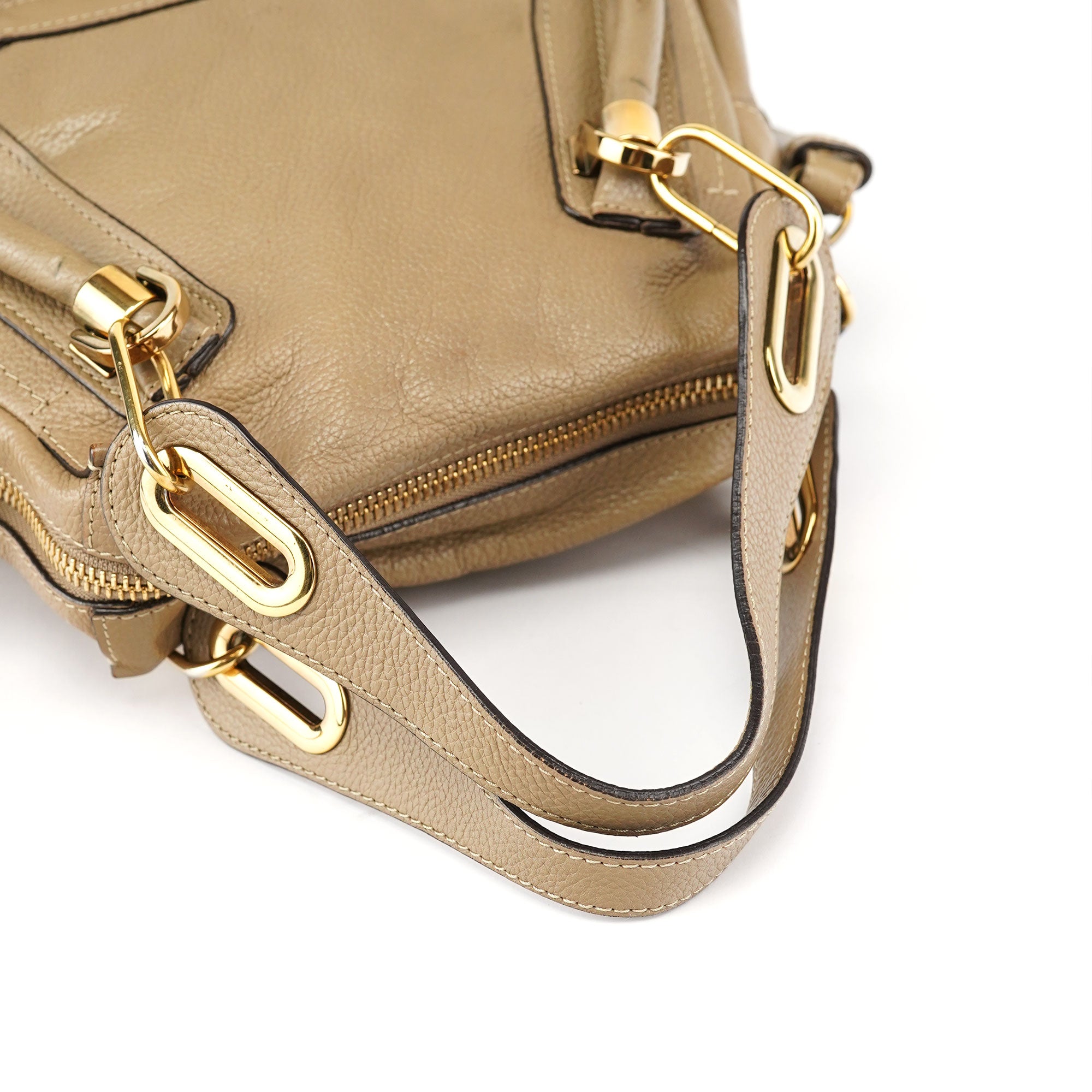 Chloé Light Brown Leather Paraty 2-Way Shoulder Bag
