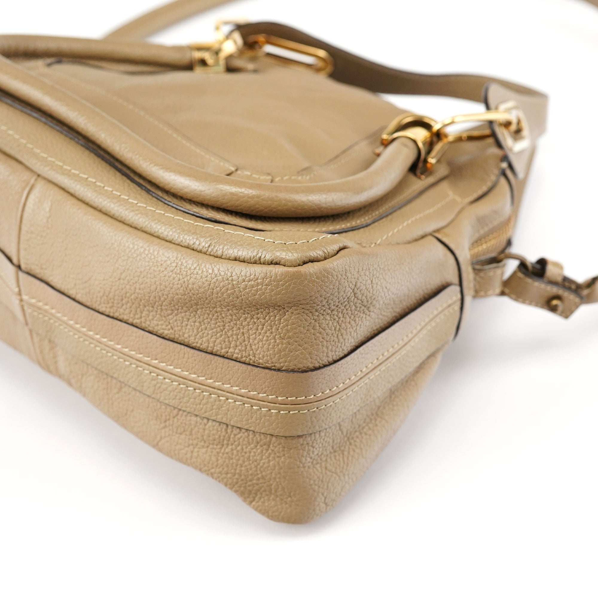 Chloé Light Brown Leather Paraty 2-Way Shoulder Bag