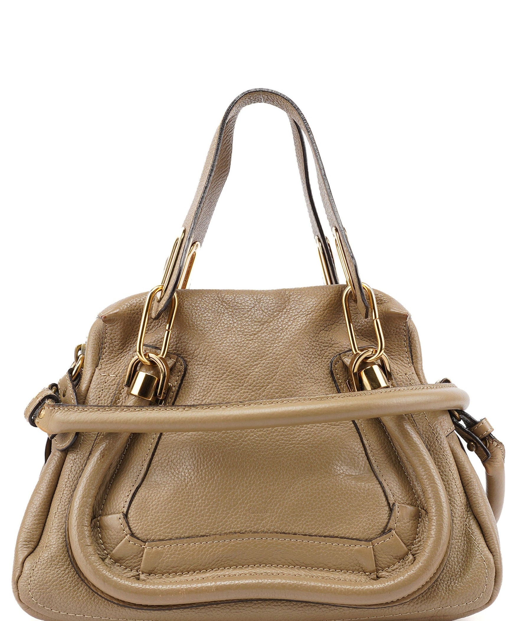 Chloé Light Brown Leather Paraty 2-Way Shoulder Bag