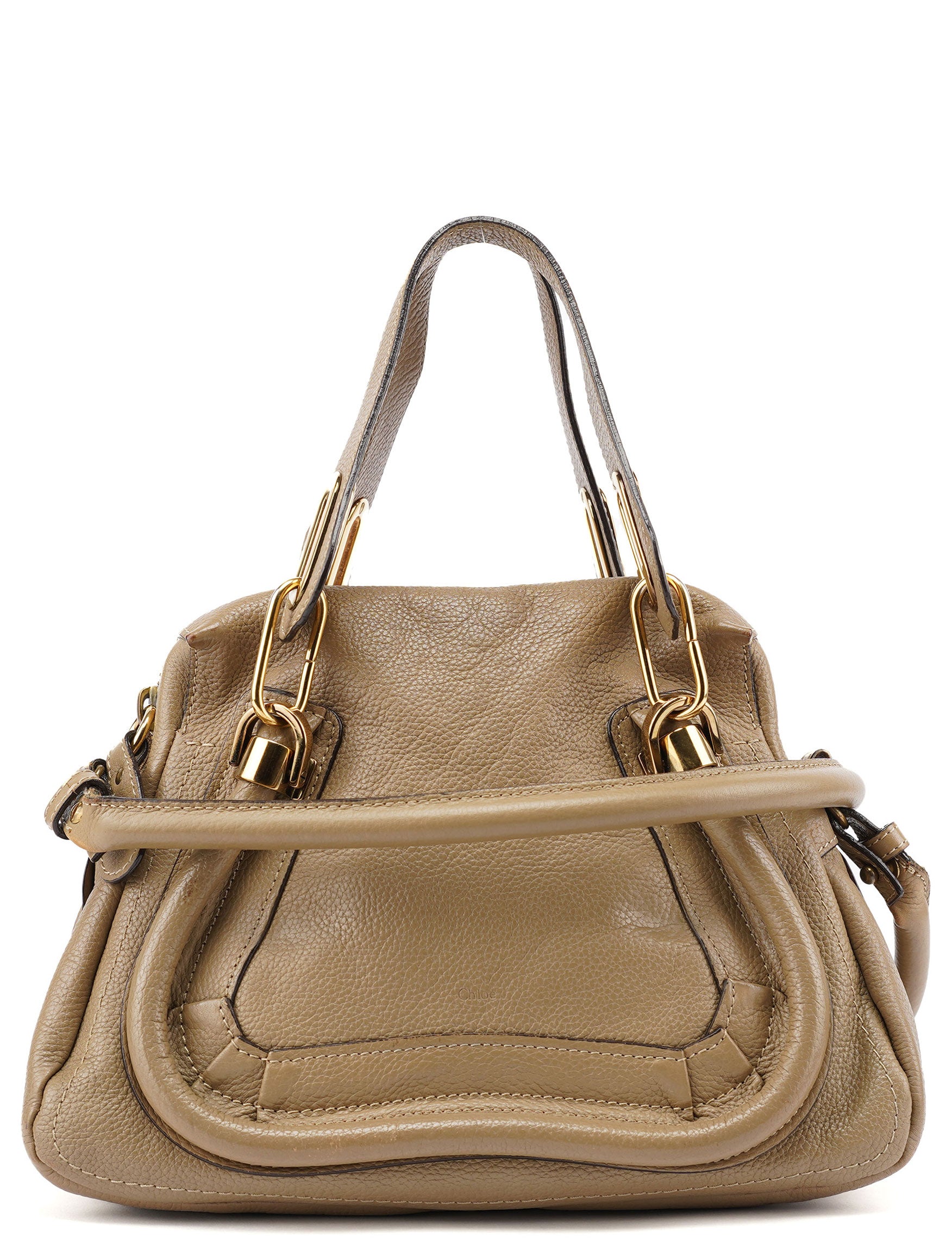 Chloé Light Brown Leather Paraty 2-Way Shoulder Bag