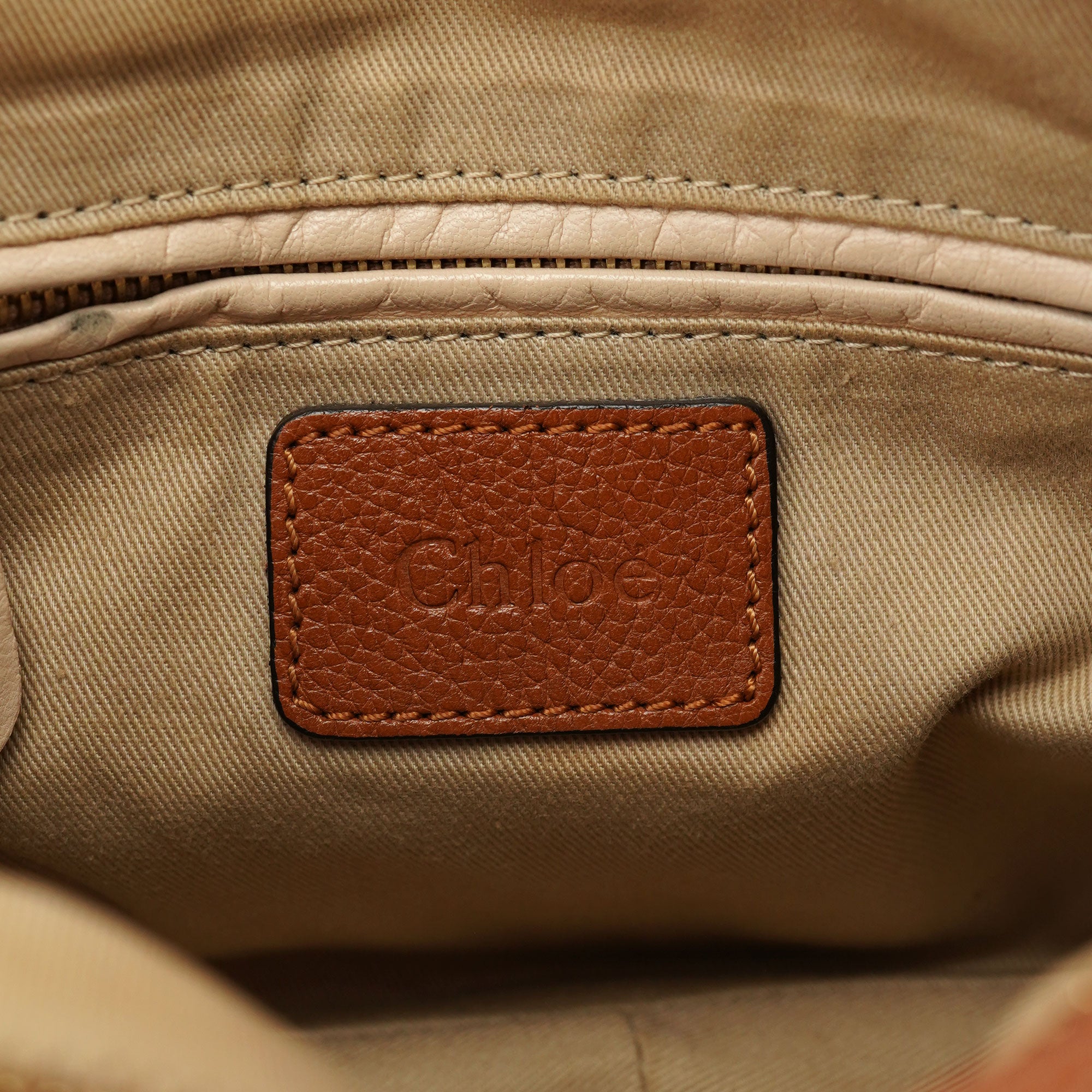 Chloé Paraty 2-Way Schultertasche aus hellbraunem Leder