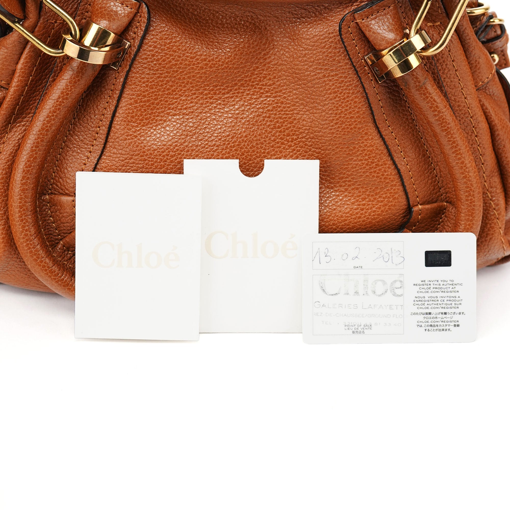 Chloé Paraty 2-Way Schultertasche aus hellbraunem Leder