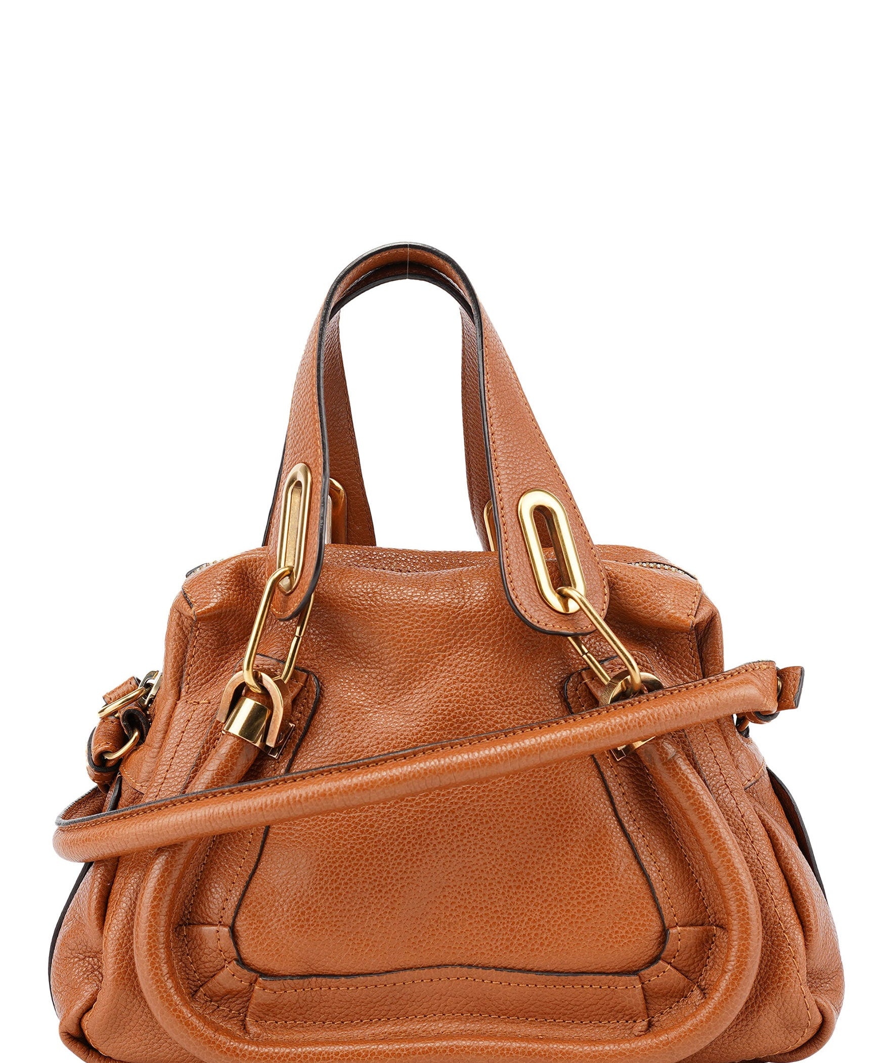 Chloé Light Brown Leather Paraty 2-Way Shoulder Bag