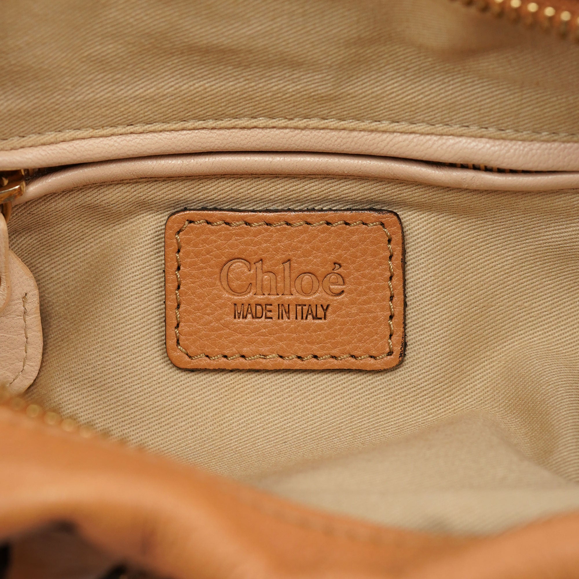 Chloé Light Brown Leather Paraty 2-Way Shoulder Bag