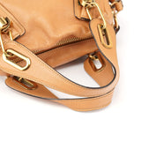 Chloé Light Brown Leather Paraty 2-Way Shoulder Bag
