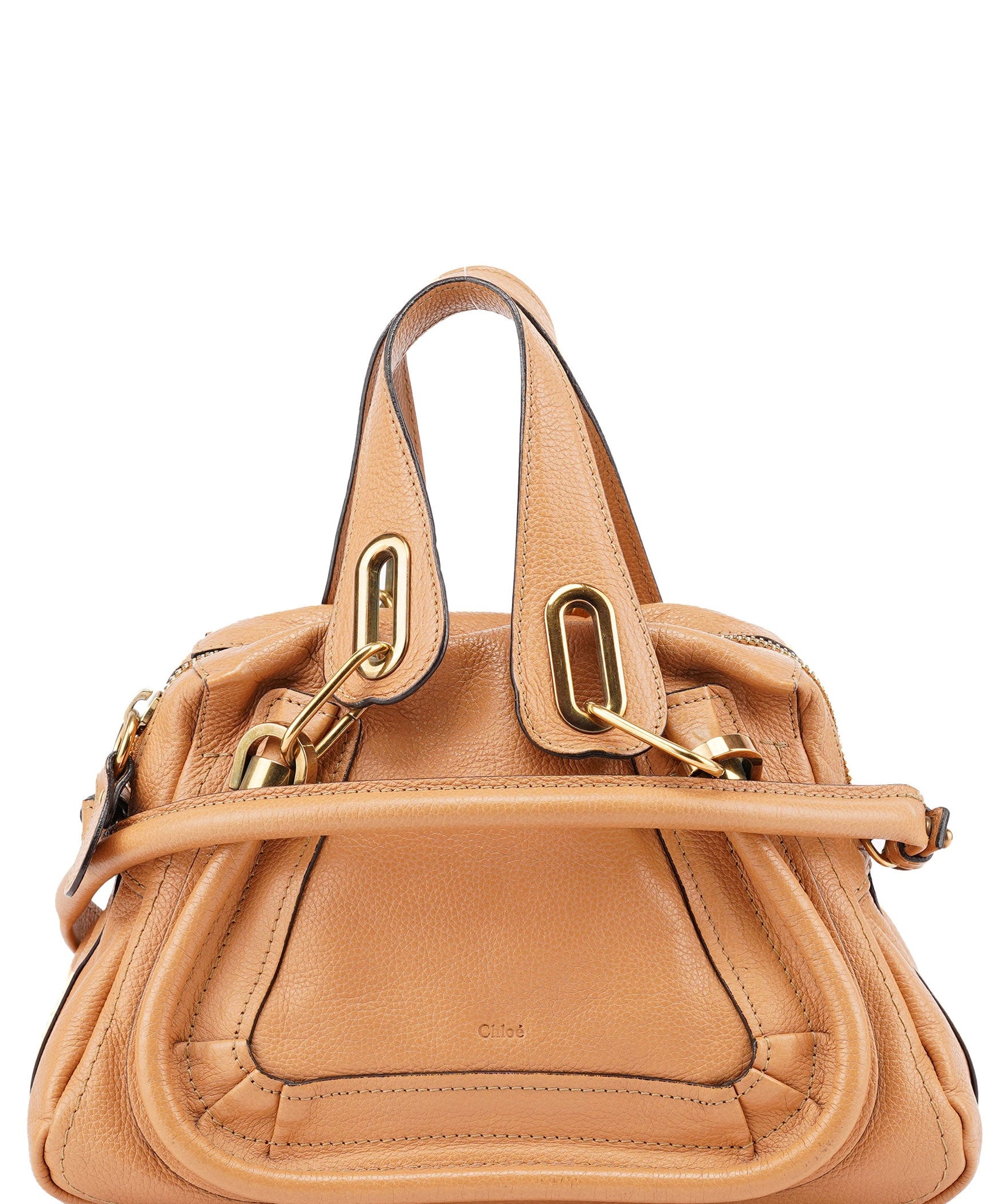 Chloé Light Brown Leather Paraty 2-Way Shoulder Bag
