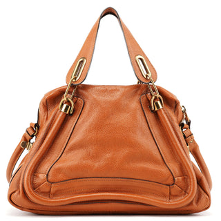 Chloé Light Brown Leather Paraty 2-Way Shoulder Bag