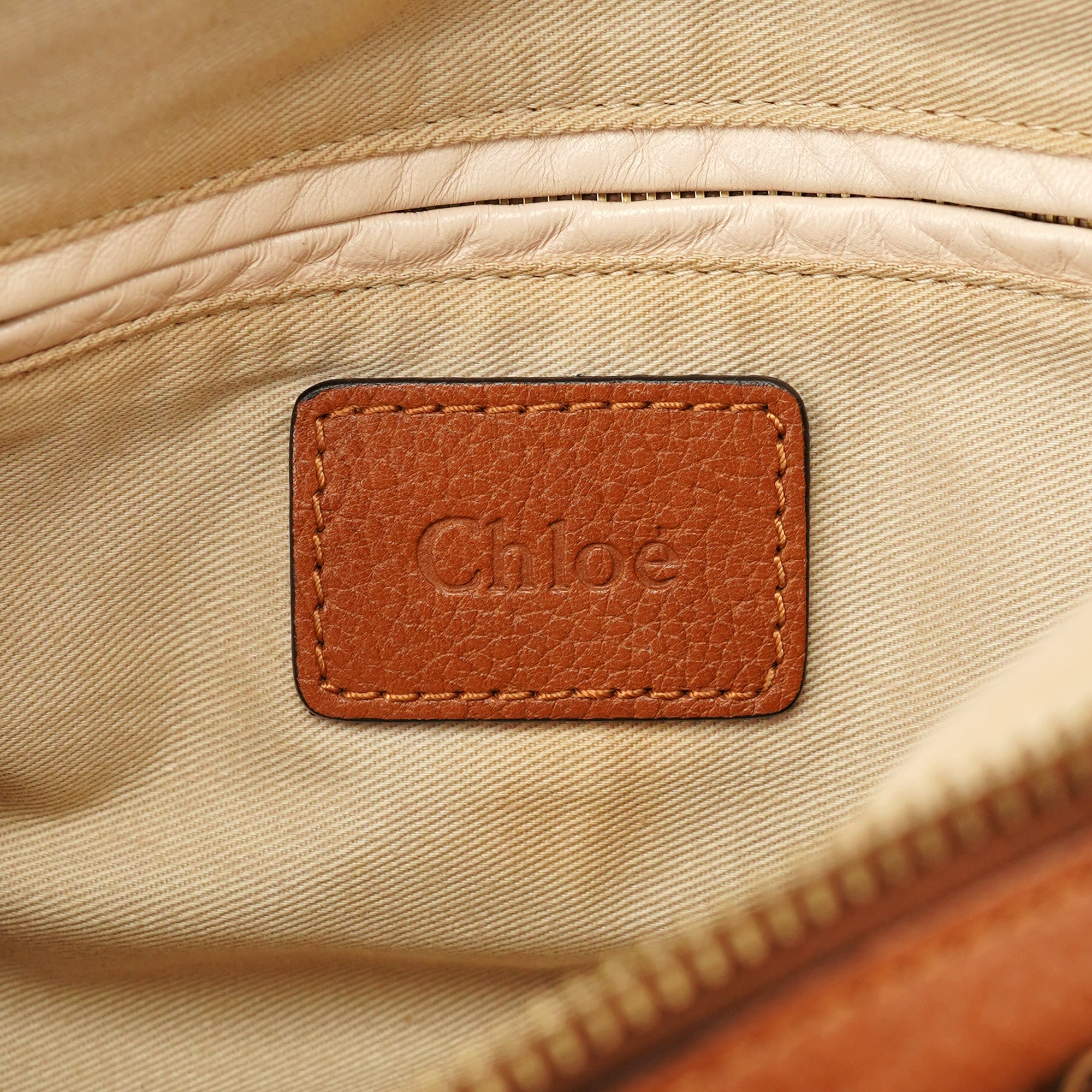 Chloé Sac deux portés Paraty en cuir marron clair