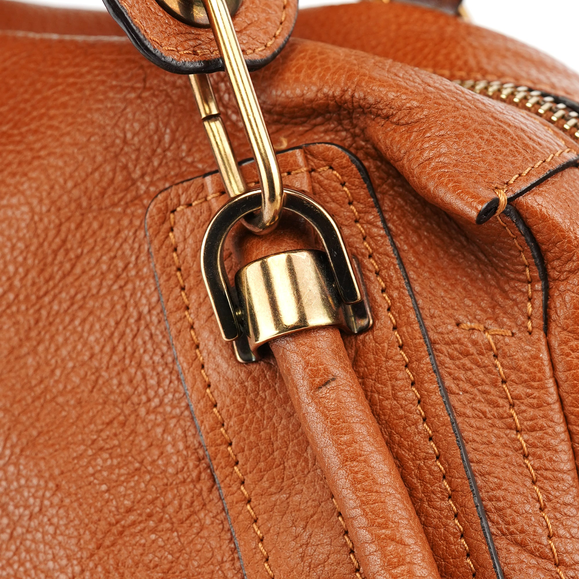 Chloé Sac deux portés Paraty en cuir marron clair
