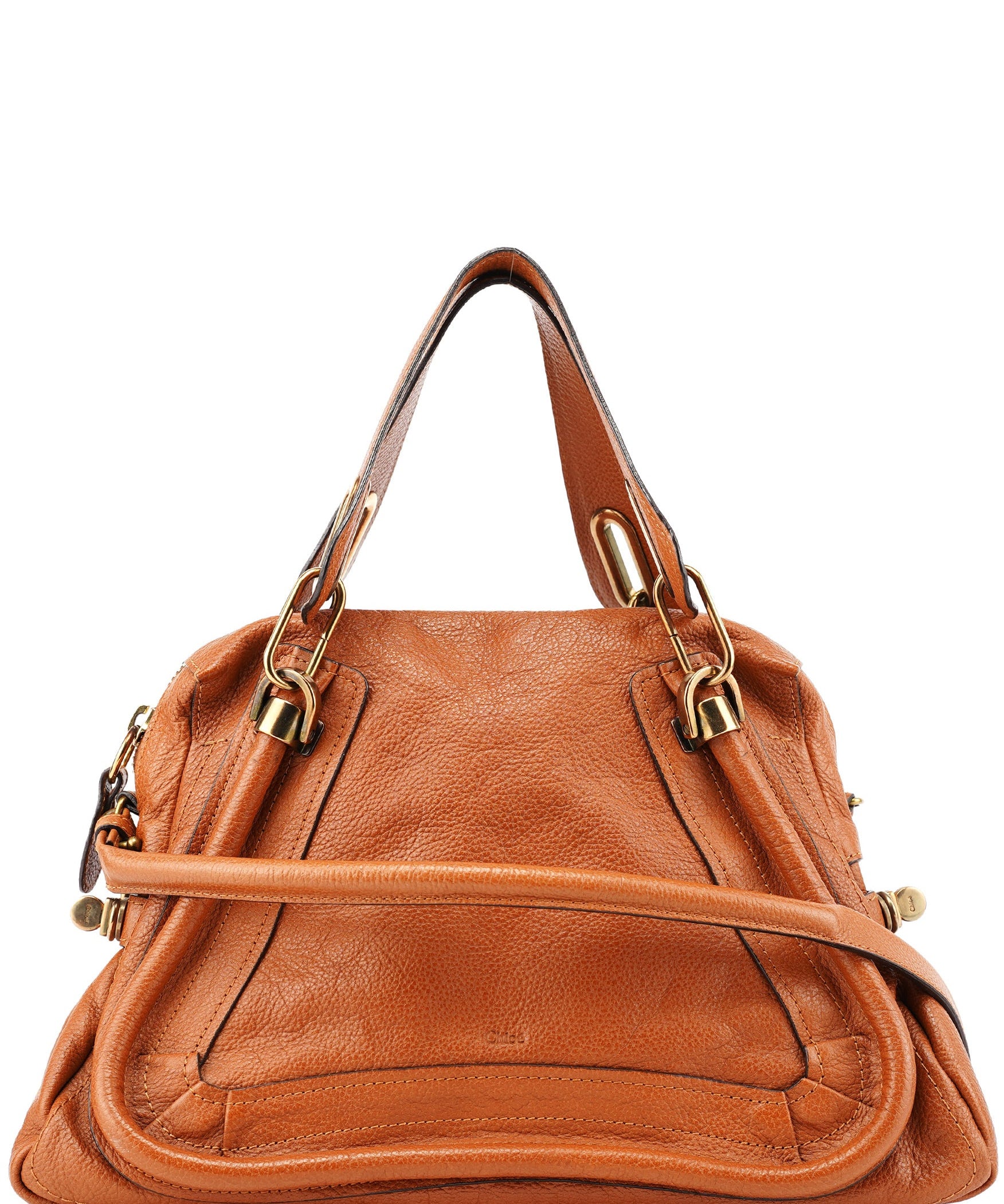 Chloé Light Brown Leather Paraty 2-Way Shoulder Bag
