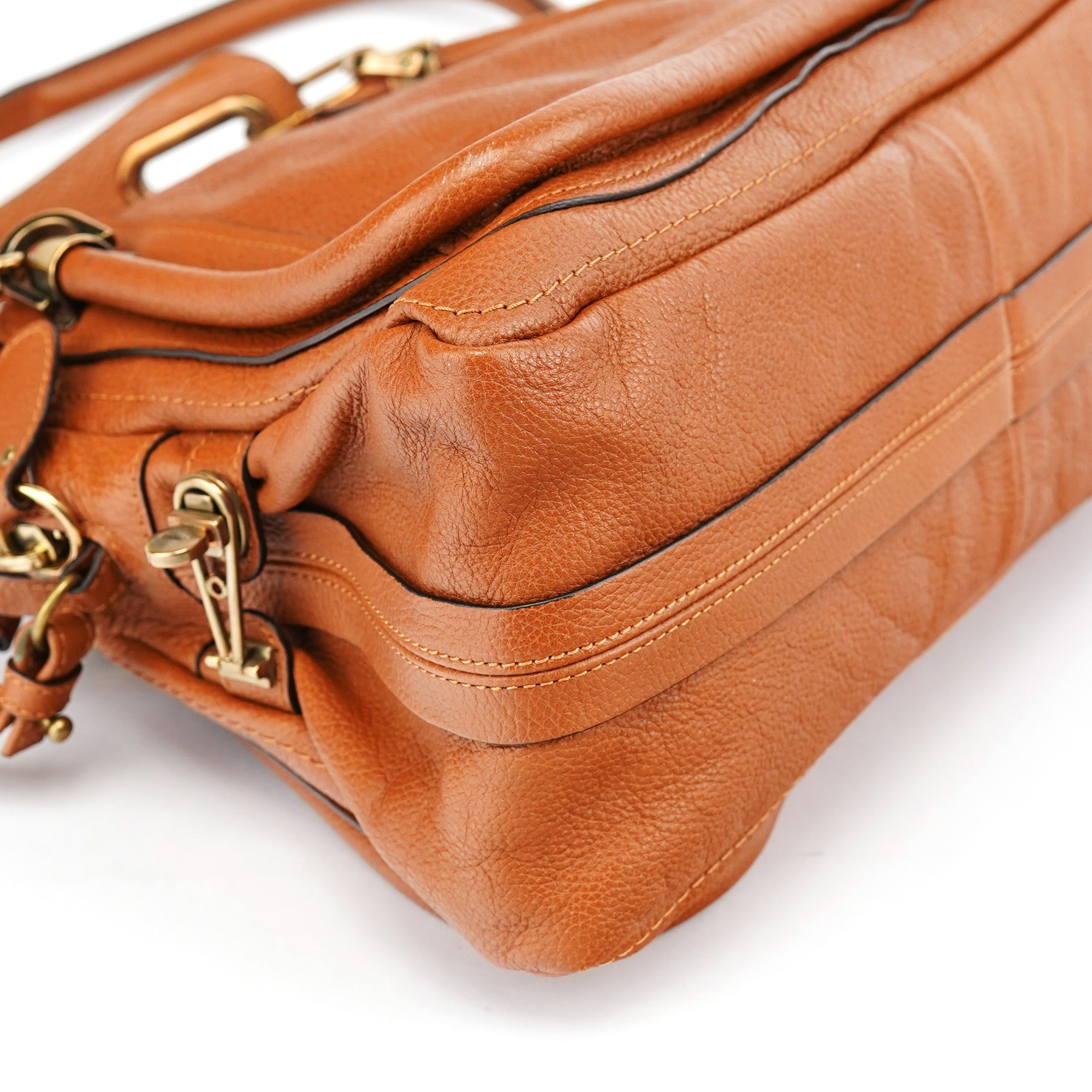 Chloé Sac deux portés Paraty en cuir marron clair