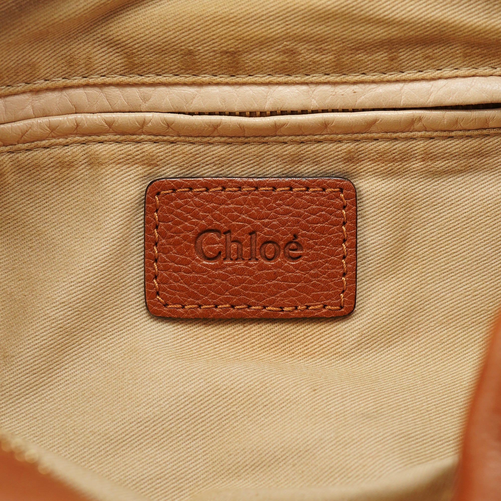 Chloé Sac deux portés Paraty en cuir marron clair