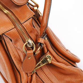 Chloé Light Brown Leather Paraty 2-Way Shoulder Bag