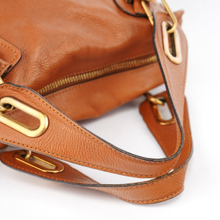 Chloé Light Brown Leather Paraty 2-Way Shoulder Bag
