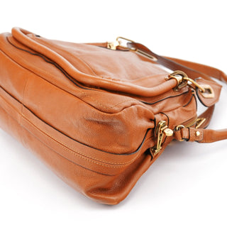 Chloé Light Brown Leather Paraty 2-Way Shoulder Bag