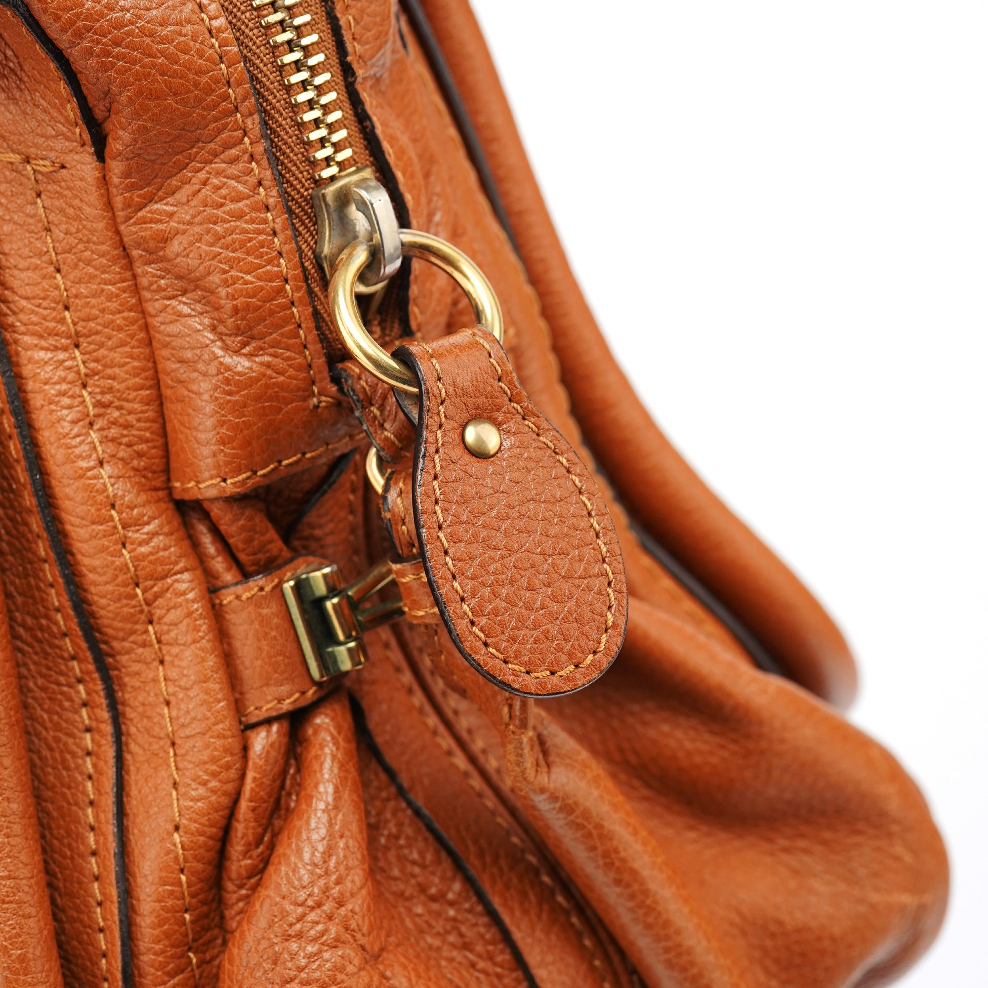Chloé Sac deux portés Paraty en cuir marron clair
