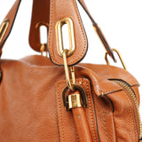 Chloé Sac deux portés Paraty en cuir marron clair