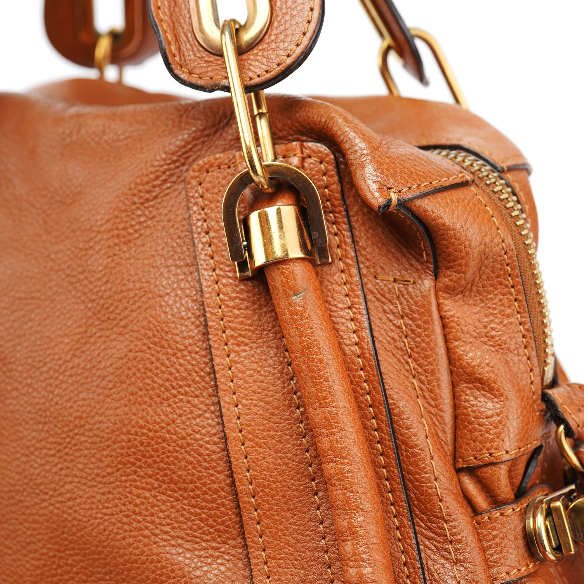 Chloé Sac deux portés Paraty en cuir marron clair
