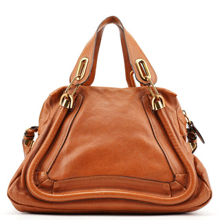 Chloé Light Brown Leather Paraty 2-Way Shoulder Bag