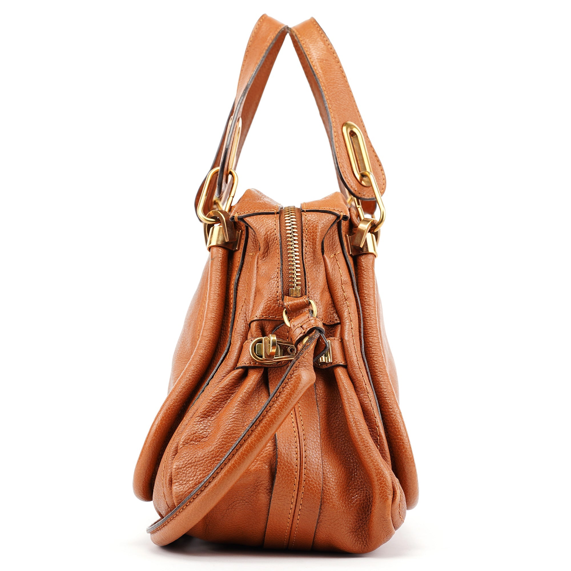 Chloé Sac deux portés Paraty en cuir marron clair