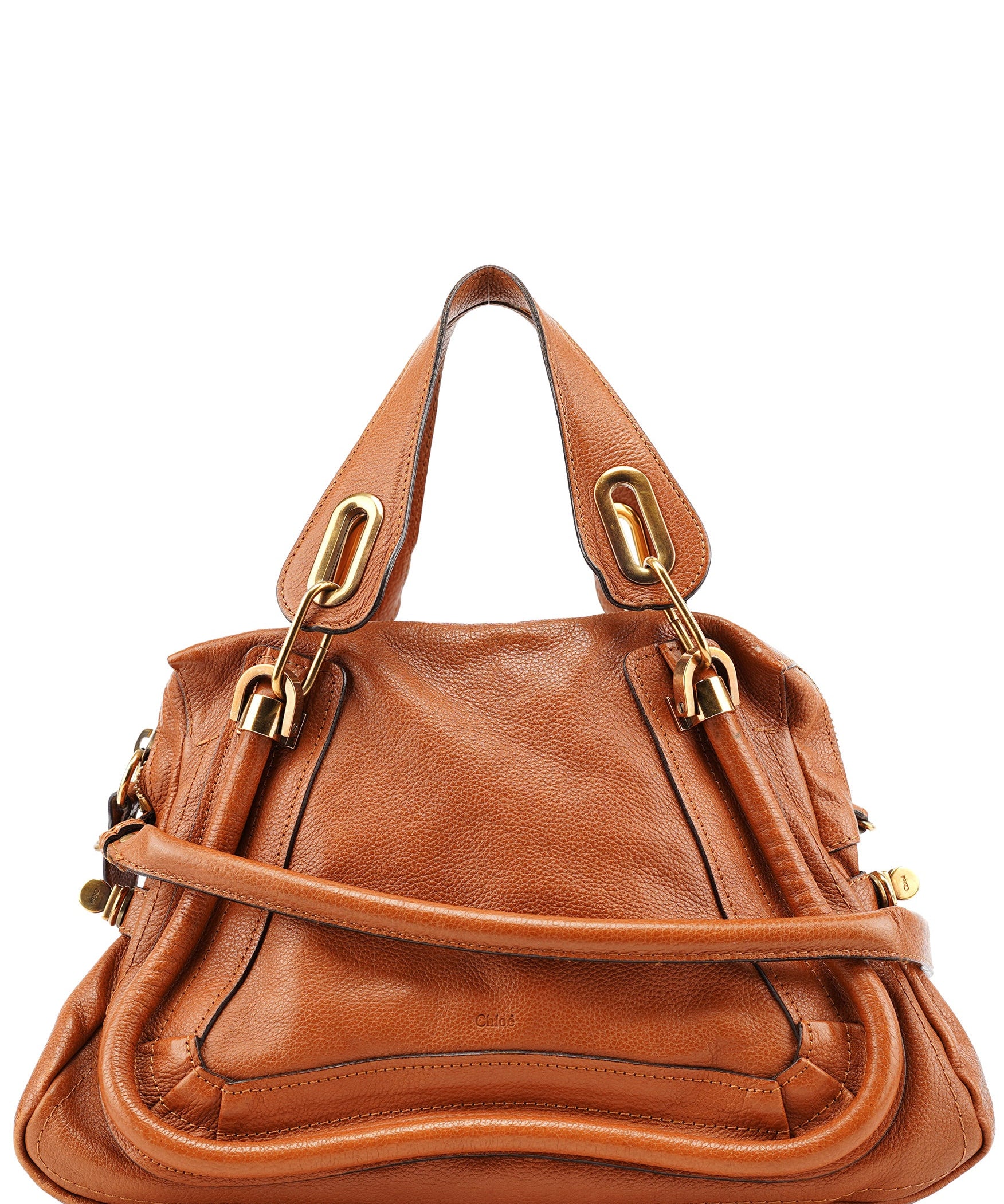 Chloé Light Brown Leather Paraty 2-Way Shoulder Bag