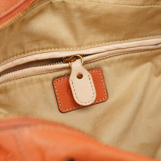 Chloe Light Brown Leather Paraty 2-Way Shoulder Bag