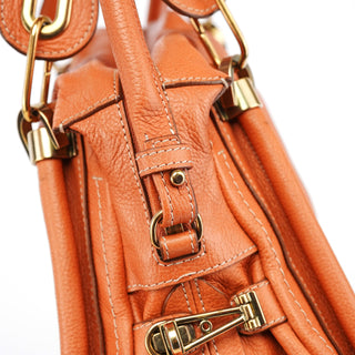 Chloe Light Brown Leather Paraty 2-Way Shoulder Bag