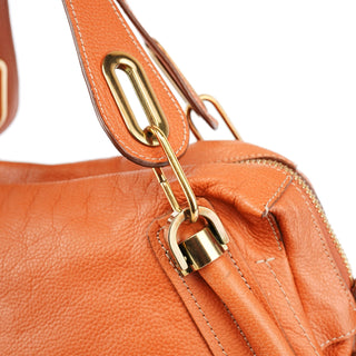 Chloe Light Brown Leather Paraty 2-Way Shoulder Bag