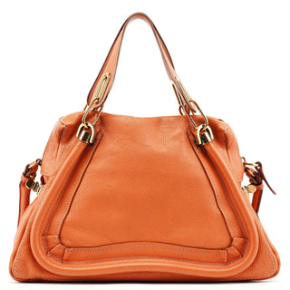 Chloe Light Brown Leather Paraty 2-Way Shoulder Bag