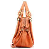 Chloé Paraty 2-Way Schultertasche aus hellbraunem Leder
